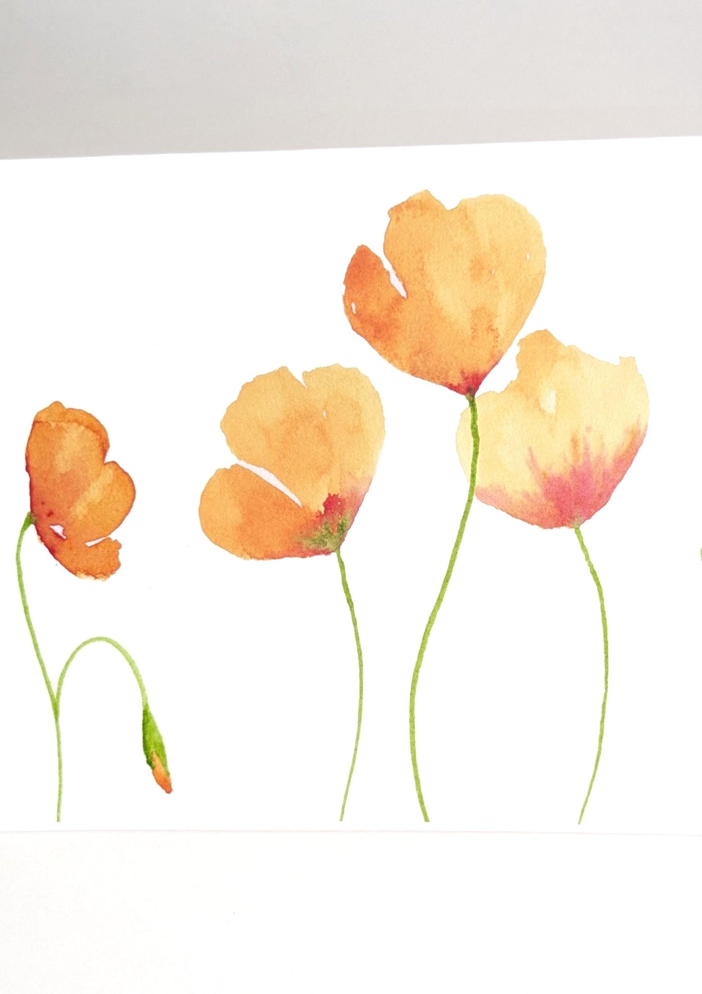 California Poppies Greeting Card, 5x7 with envelope