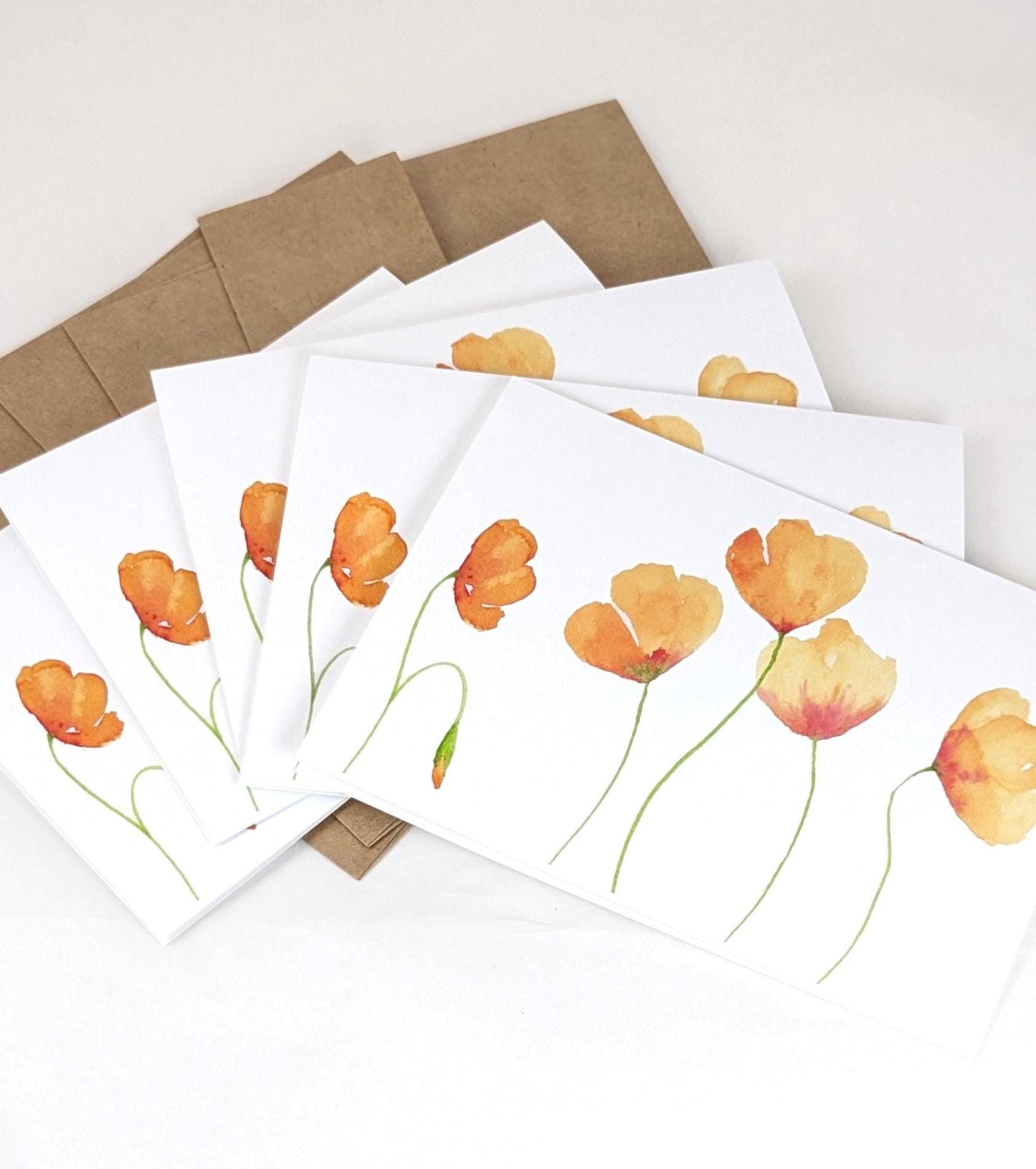 California Poppies Greeting Card, 5x7 with envelope
