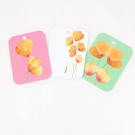 California Poppies Gift Tags, Set of 6