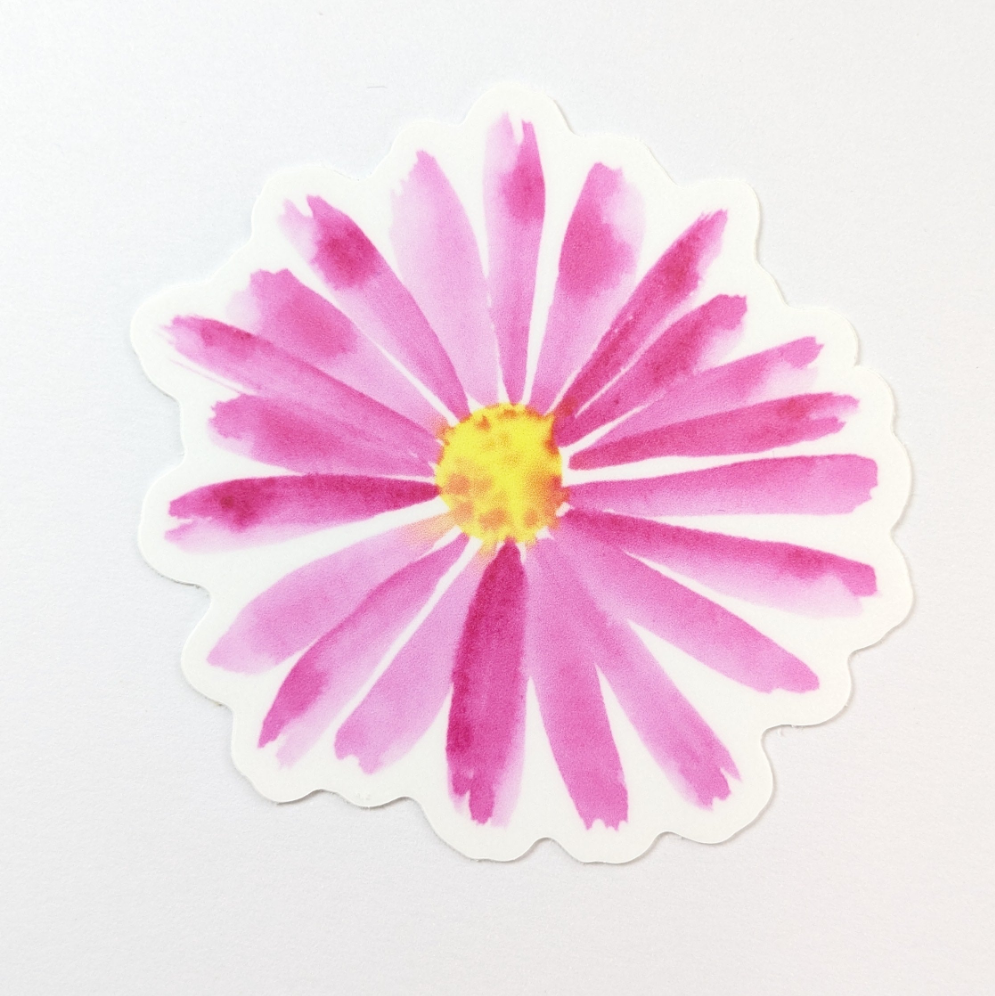 Pink Daisy Sticker Pink Daisy Sticker – Butterfly Ginger Lane
