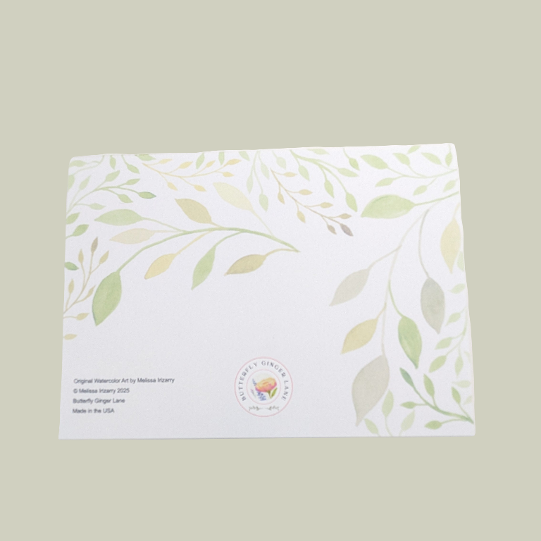 Arching Foliage Greeting Card, 5x7 with envelope