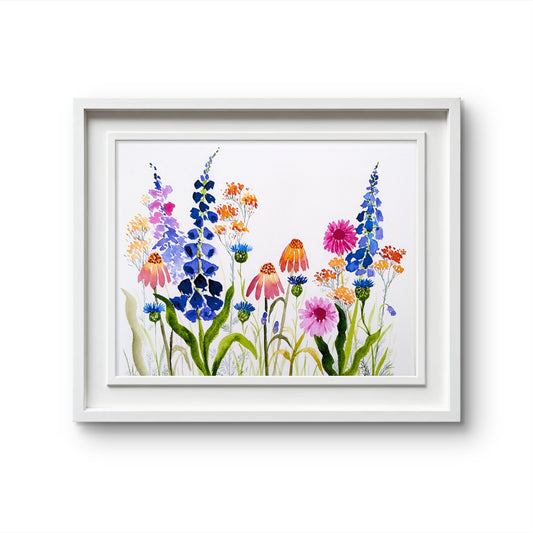 Wildflowers Watercolor Print 8"X10"