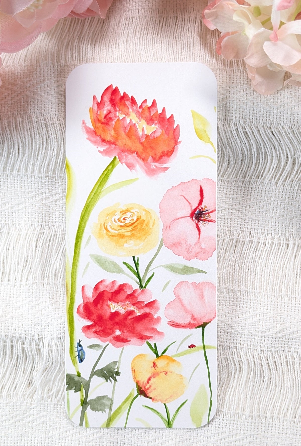 Peony Garden Bookmark