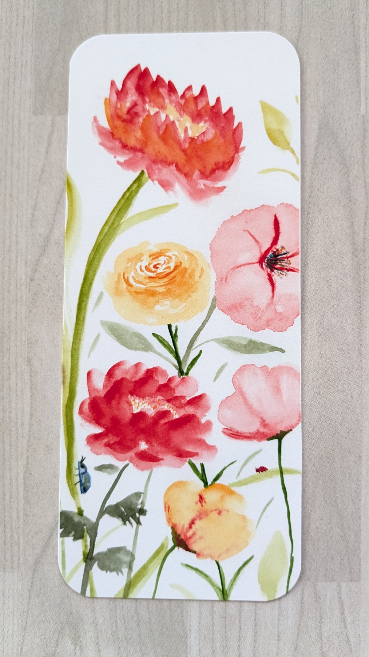 Peony Garden Bookmark