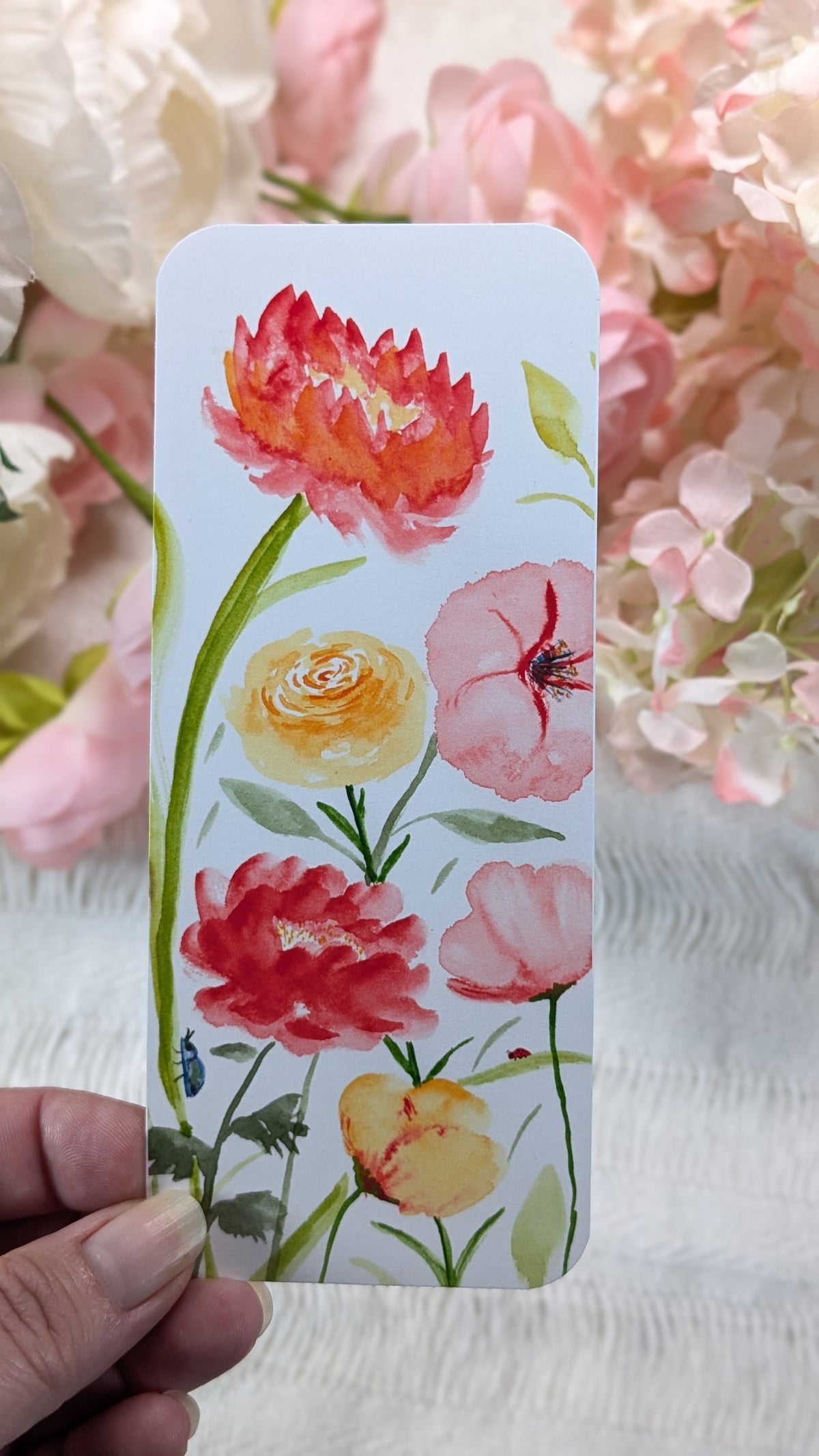 Peony Garden Bookmark