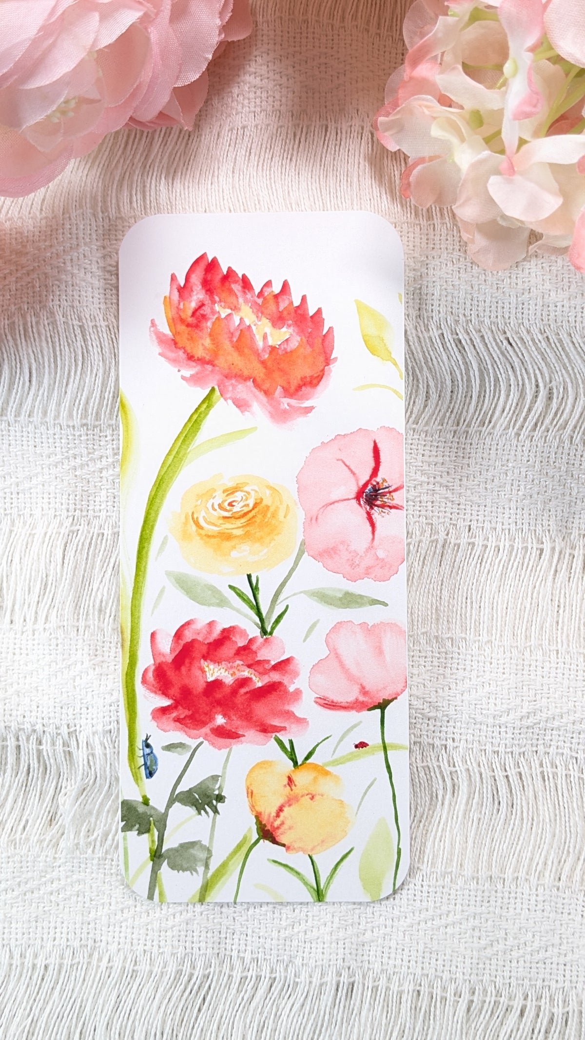 Peony Garden Bookmark