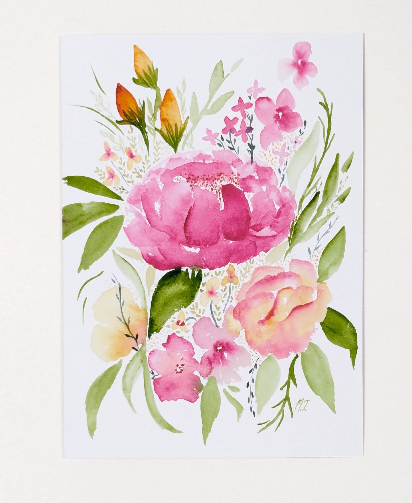 Pink Bouquet Greeting Card